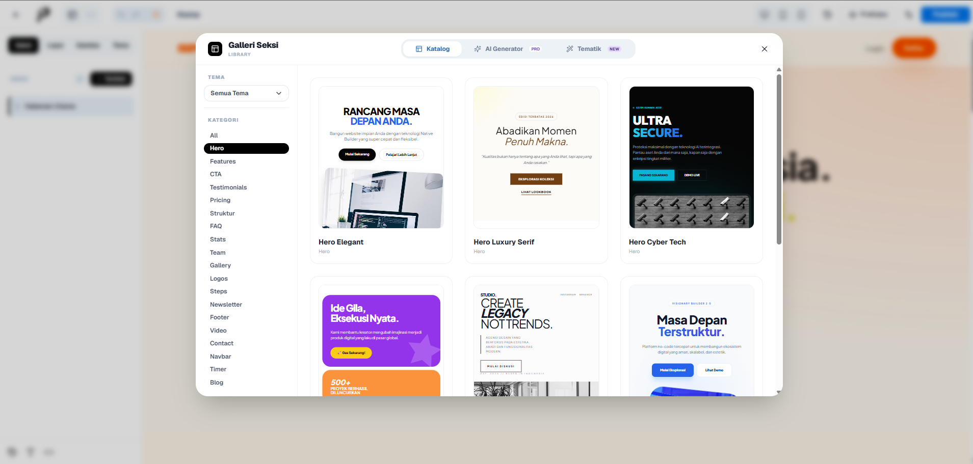 Fitur Komponen E-Commerce dan Form IsiPage